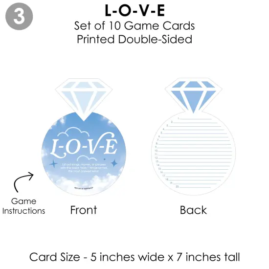 Big Dot of Happiness On Cloud 9 - 4 Bridal Shower Games - 10 Cards Each - Who Knows The Bride Best, Bride or Groom Quiz,&nbsp;What's in Your Purse and Love - Gamerific Bundle {7}