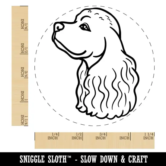 Cocker Spaniel Dog Head Rubber Stamp for Stamping Crafting Planners {1}