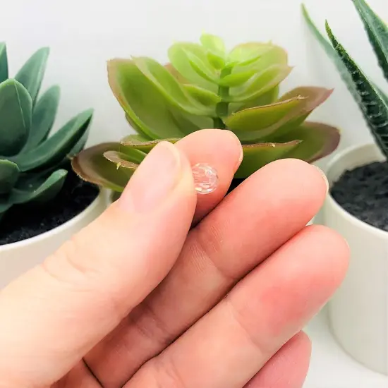 4, 20 or 50 Pieces: 6x8 mm Teardrop Clear Diamond Imitation Crystal April Birthstone Beads {5}