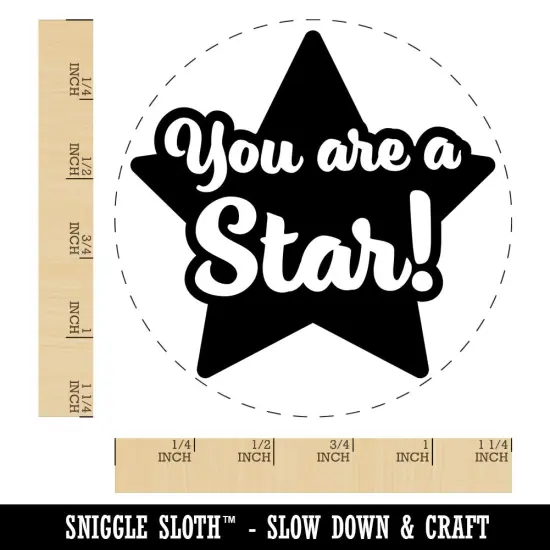 You are a Star Teacher Recognition Rubber Stamp for Stamping Crafting Planners {1}
