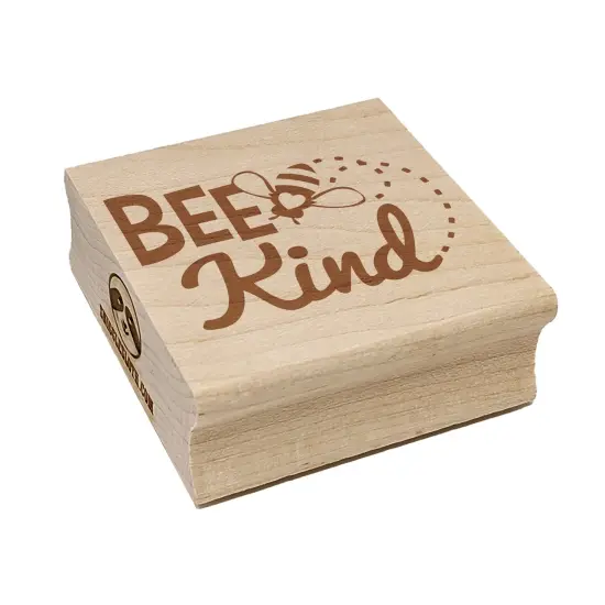 Bee Kind Honey Insect Square Rubber Stamp for Stamping Crafting {7}
