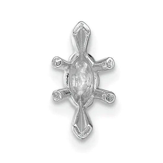 14K White Gold 6 Prong Marquise Peg Setting 8.5x4.5mm {2}