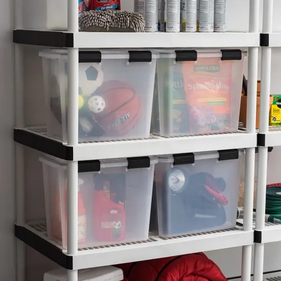 IRIS USA 6.5/19/36qt WEATHERPRO Airtight Plastic Storage Bins with Lids and Seal and Secure Latching Buckles {2}