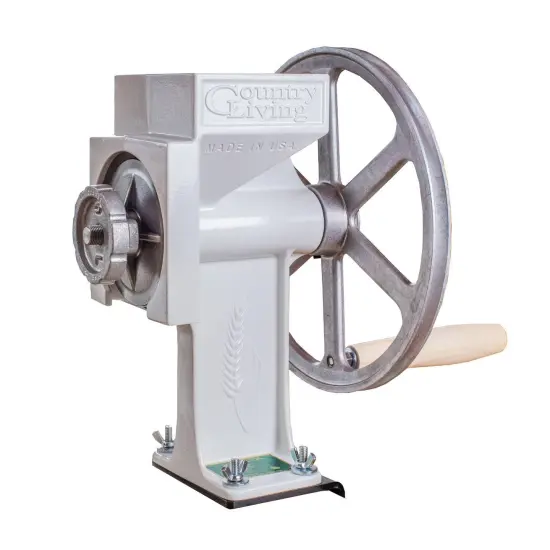 Country Living Grain Mill - Hand Crank Non-Electric Grinder with 12 inch Flywheel, Holds up to 2 lb, 15 inches High {1}