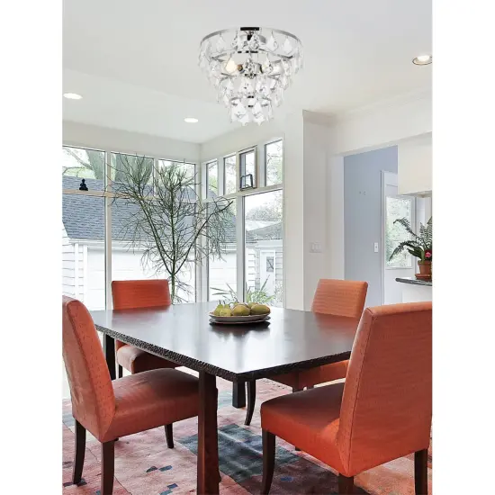 Ella 16 inch flush mount in chrome {2}