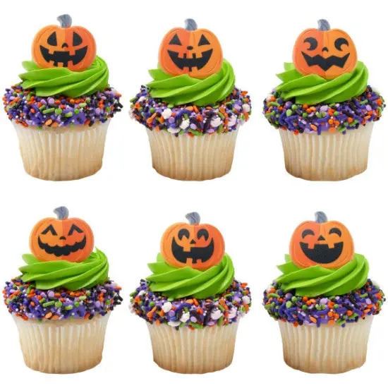 Jack-O'-Lanterns Cupcake Rings, 12ct {4}