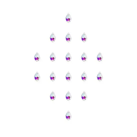 Preciosa 18-Piece Teardrop Glass Pendant, 6x10mm Crystal AB {2}