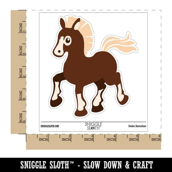 Prancing Pony Horse Mule Waterproof Vinyl Phone Tablet Laptop Water Bottle Sticker Set - 5 Pack {1}