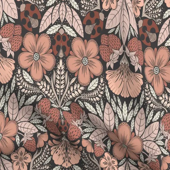 Various Fabrics by the Yard or Fat Quarter Botanical Fruit Flower Insect Rose Berries Custom Printed Fabric by Spoonflower {5}