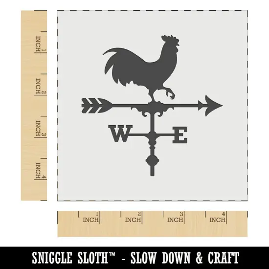 Rooster Chicken Weathervane Wall Cookie DIY Craft Reusable Stencil {6}