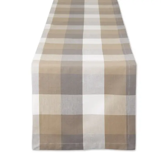 DII Stone Tri Color Check Table Runner {1}