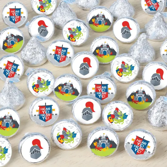 Big Dot of Happiness Calling All Knights and Dragons - Medieval Party or Birthday Party Small Round Candy Stickers - Party Favor Labels - 324 Count {1}