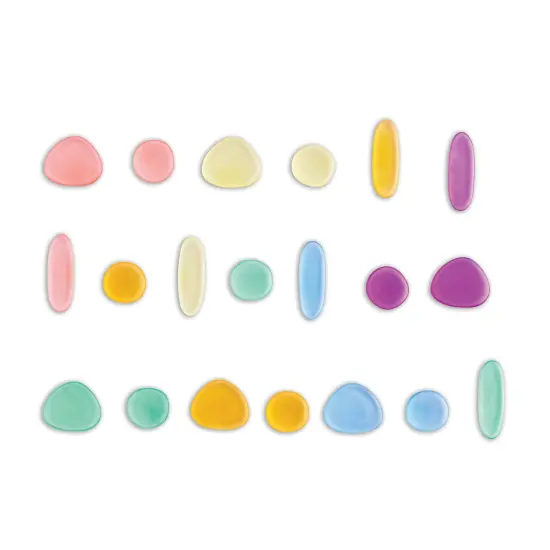 Junior Rainbow Pebbles&reg; - Transparent - Mini Jar - Set of 36 {4}