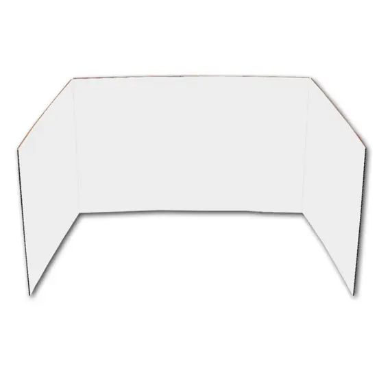 Corrugated Privacy Shield, 18" x 48", White, Pack of 24 {1}