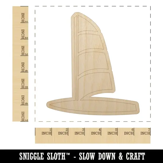 Windsurfing Doodle Unfinished Wood Shape Piece Cutout for DIY Craft Projects {1}