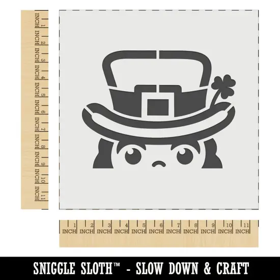 Peeking Leprechaun Saint Patrick's Day Wall Cookie DIY Craft Reusable Stencil {1}