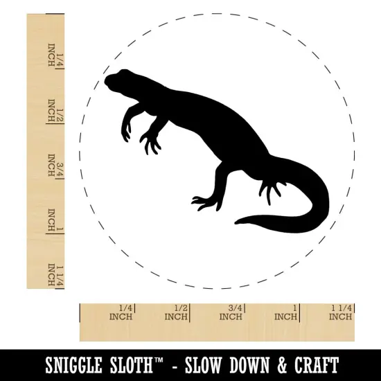 Newt Lizard Salamander Solid Rubber Stamp for Stamping Crafting Planners {1}