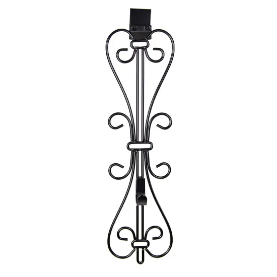 Adjustable Wreath Hanger for Door - Elegant Black {1}