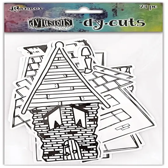 Dyan Reaveley's Dylusions Dy-Cuts 24/Pkg-Me Houses {1}