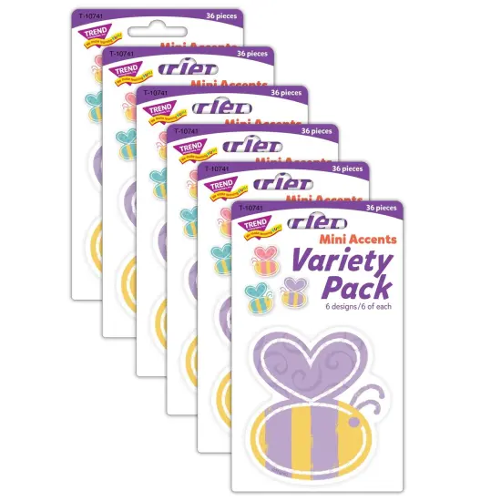 Garden Bees Mini Accents Variety Pack, 36 Per Pack, 6 Packs {3}