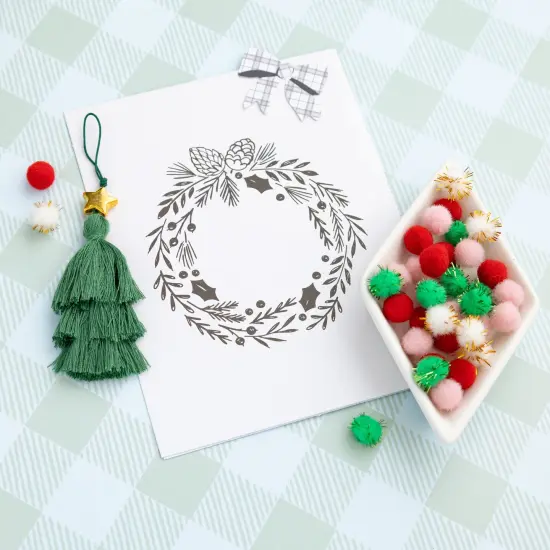 Mittens & Mistletoe Mixed Pom Poms 80/Pkg {6}