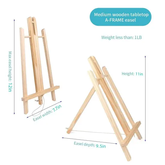 12'' Tabletop Display Artist Easel Stand, Art Craft Painting Easel, Wooden Easel Apply to Kids Artist Adults Students Classroom Etc. {6}
