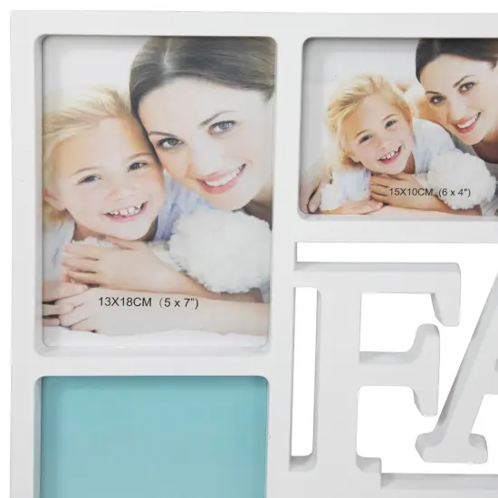 Northlight Rectangular &ldquo;Family&rdquo; Wall Collage Photo Frame - 28.75" - White {6}