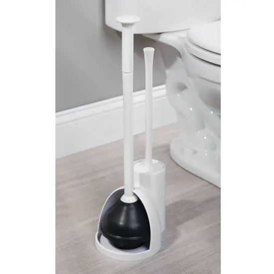 mDesign Hidden Plunger and Brush Set for Toilet Bowl {2}