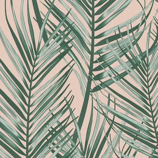 Transform Pink and Green Palm Peel and Stick Wallpaper {2}