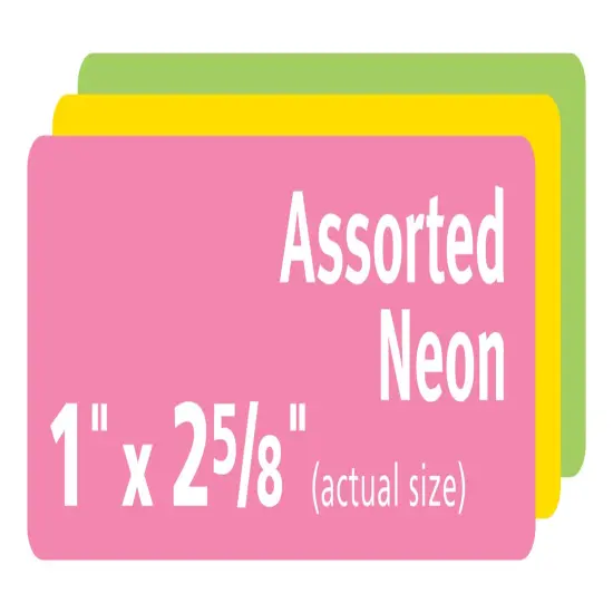 Avery Multipurpose Labels, Removable, Assorted Neon, 1 x 2.625 Inches, Pack of 360 (6479) {4}