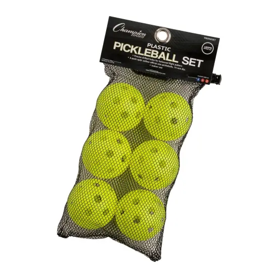 Recreational Indoor Pickleball Set, 6 Per Set, 2 Sets {6}