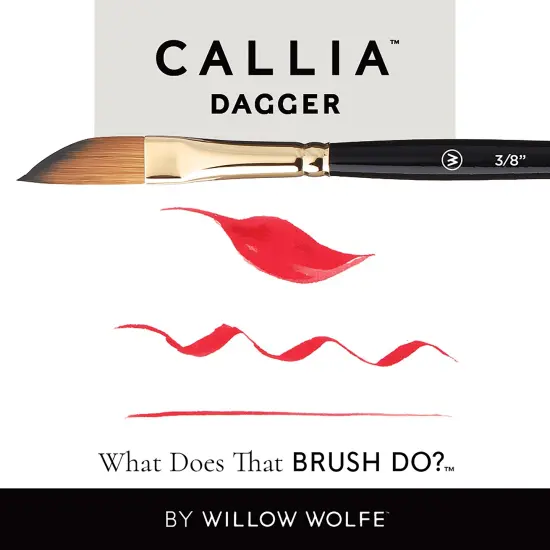 Willow Wolfe Callia Artist Dagger Brush-3/8" {6}