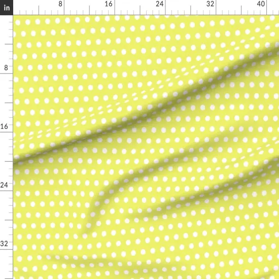 Various Fabrics by the Yard or Fat Quarter Yellow Bright Retro Neon Doll Fashion Playhouse Party Polka Dots Medium Scale Custom Printed Fabric by Spoonflower {1}