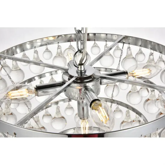 Kora Collection Pendant D17 H10.9 Lt:5 Chrome Finish {5}