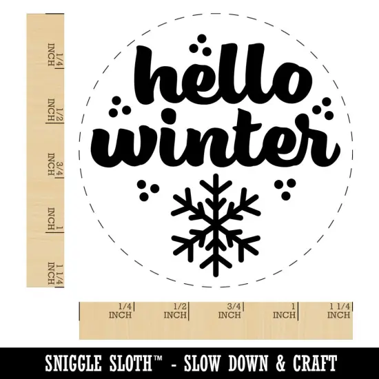 Hello Winter Rubber Stamp for Stamping Crafting Planners {1}