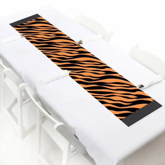 Big Dot of Happiness Tiger Print - Petite Jungle Party Paper Table Runner - 12 x 60 inches {1}