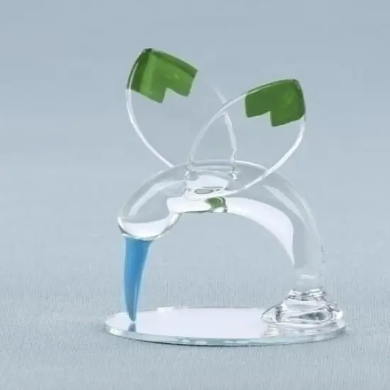 Roman Set of 6 In The Pink 3" Glass Hummingbird Figurines #59072 Clear {1}