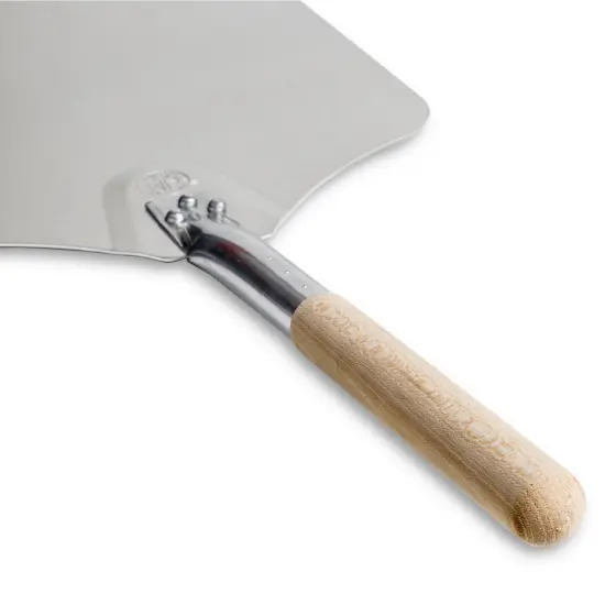 Kitchen Supply 12-Inch x 14-Inch Aluminum Pizza Peel with Wood Handle {4}