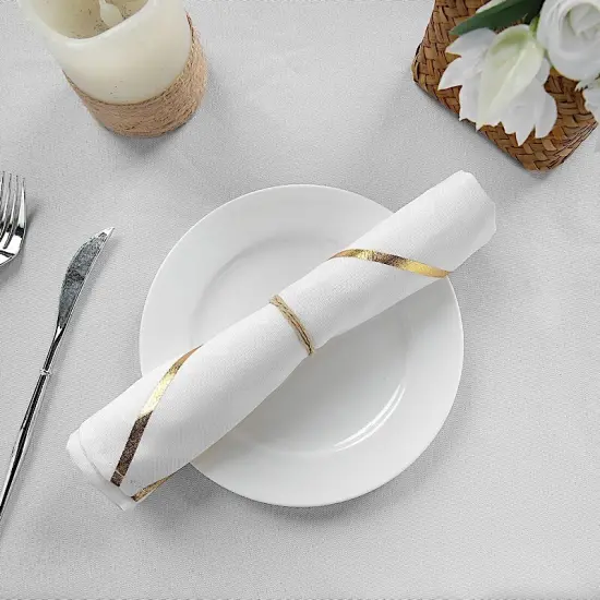 20" Design Polyester Dinner Table Napkins Black {3}