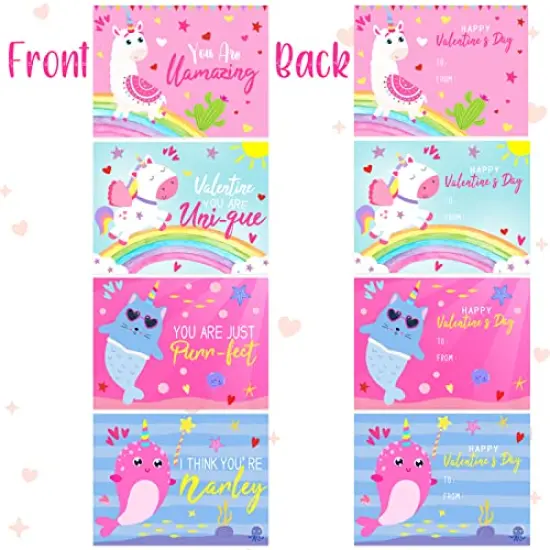 24 Pack Valentines Day Gifts for Kids - Valentines Day Stationery Gift with Cards Pencils Stickers Erasers Stampers Sharpener Cups Classroom Prize School Exchange Boys Girls Party Favors {6}