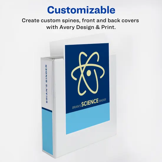 Avery Heavy-Duty View 3 Ring Binder with 2 Inch Rings, 8 Tab Reusable Write & Erase Plastic Binder Dividers, Clear Sheet Protectors, School Supplies Set (01685) {2}