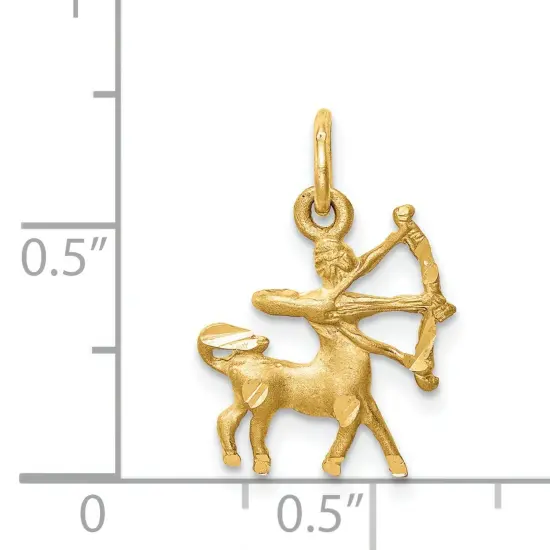 14K Gold Sagittarius Zodiac Charm Jewelry FindingKing 22mm x 12mm {5}