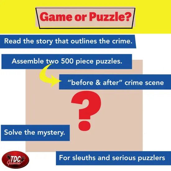 TDC Games A is for Arson Alphabet Mystery Jigsaw Puzzles (2) 500 pieces {4}