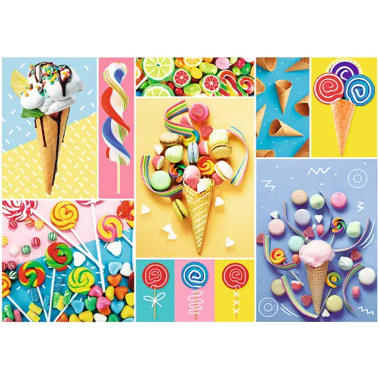 500 Piece Jigsaw Puzzle, Favorite Sweets, Candy and Ice Cream Puzzle, Adult Puzzles, Trefl 37335 {2}