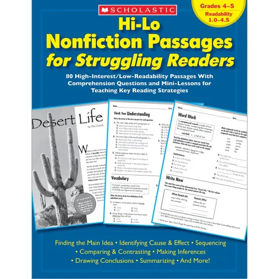 Hi-Lo Nonfiction Passages for Struggling Readers, Grades 4-5 {1}