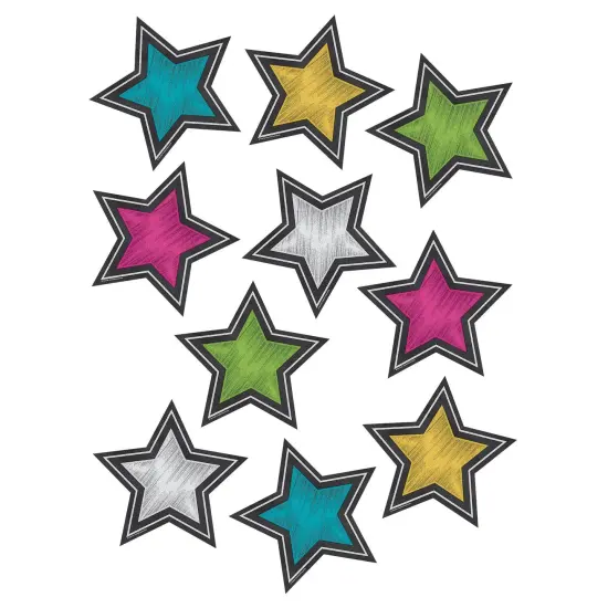 Chalkboard Brights Stars Accents, 30 Per Pack, 3 Packs {2}