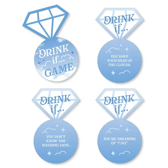 Big Dot of Happiness Drink If Game - On Cloud 9 - Bridal or Bachelorette Party Game - 24 Count {1}