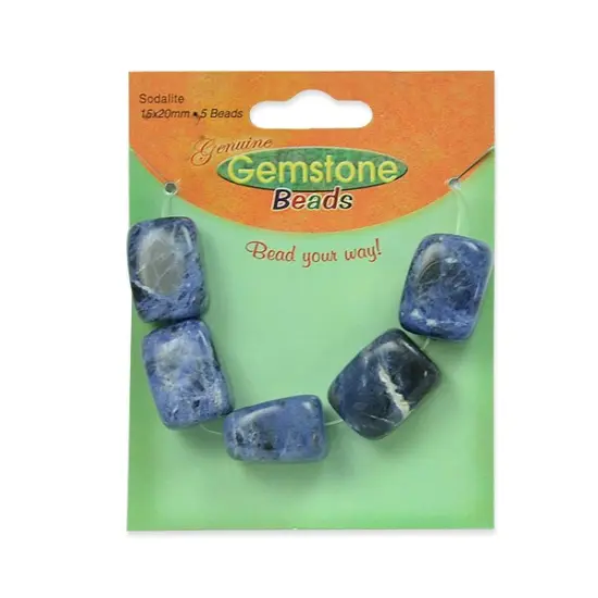 6 Packs of Sodalite Nugget Beads Pack of 5 {1}