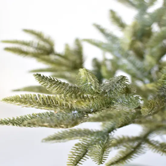 18" Faux Iced Sugar Pine Bush {3}