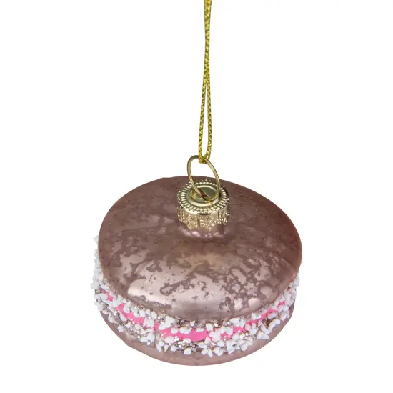 Northlight 2" Pink Macaroon with Sugar Glass Christmas Ornament {4}
